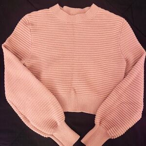 Women's Coral Crop Sweater